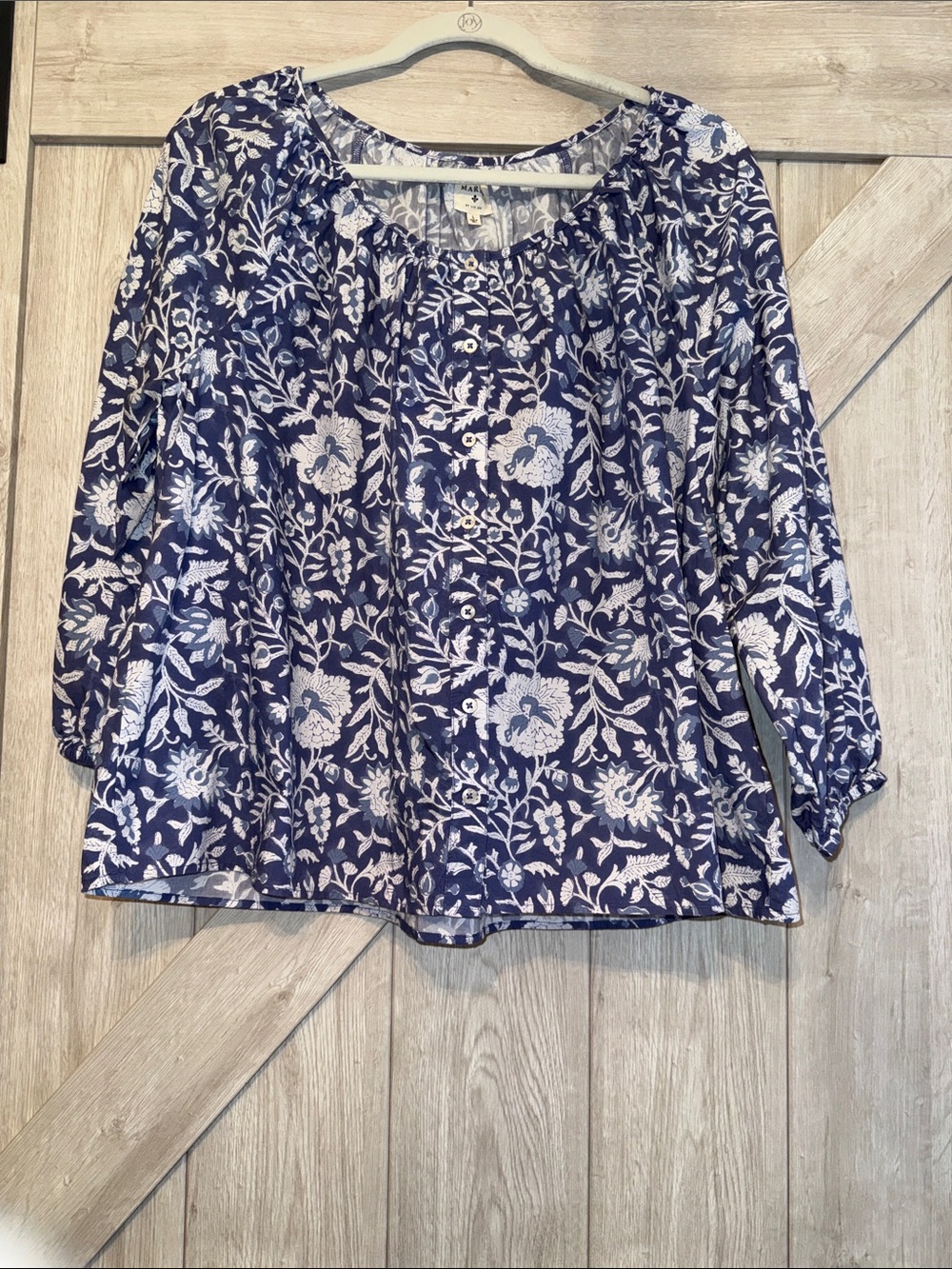 Marea by Liz Joy Floral Peasant Blouse